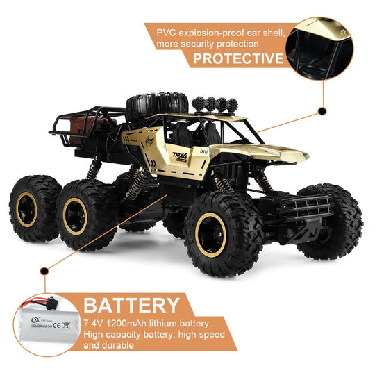 RC Monstertruck 6WD Offroad mit LED-Lichtern 6
