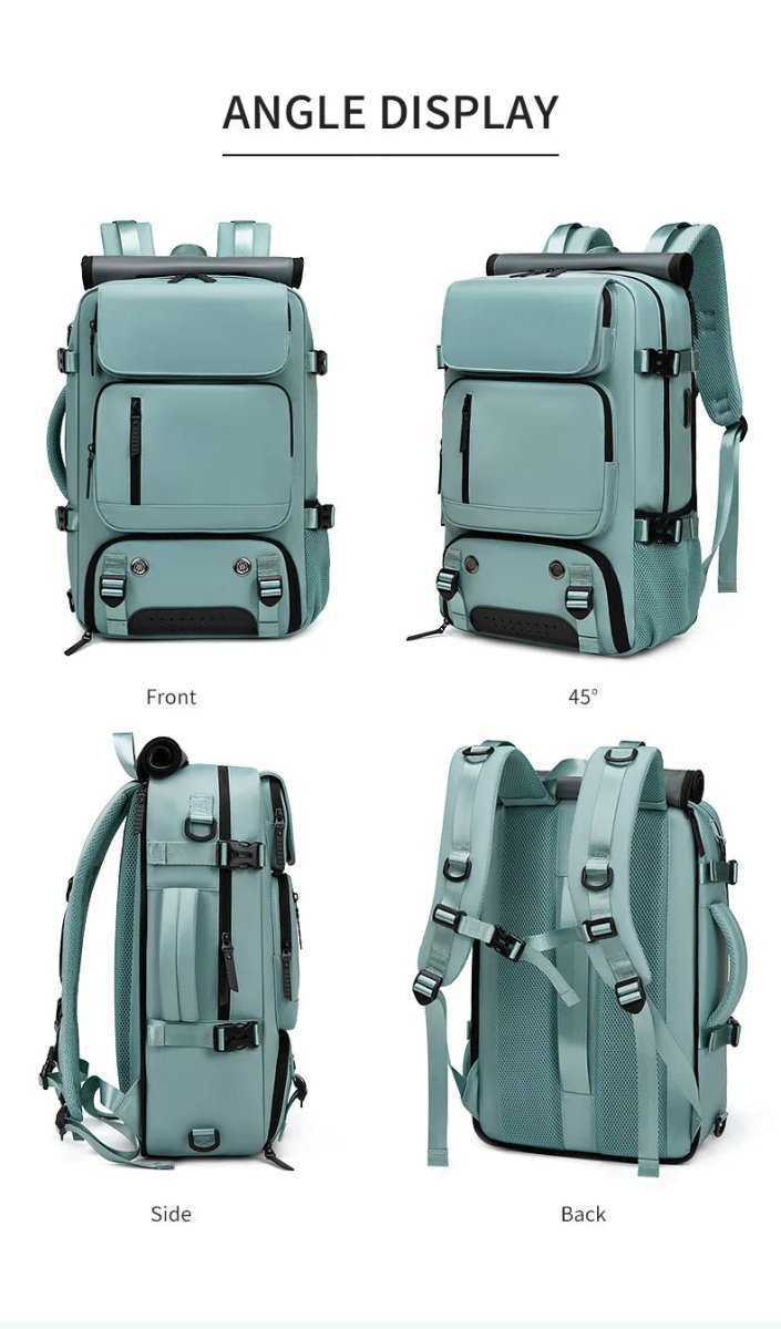 Reiserucksack Herren Damen mit USB-Anschluss und Schuhfach für Reisen Handgepäck 6