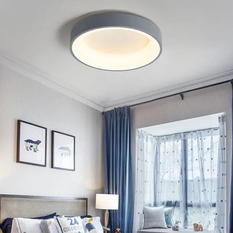 Runde LED Deckenleuchte Skandinavischer Stil für Wohnzimmer und Schlafzimmer 4
