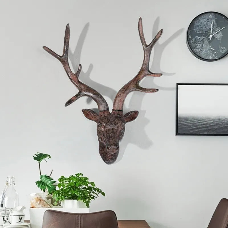 Rustikale Wanddeko Rentierkopf 3D Für Wohnzimmer 1