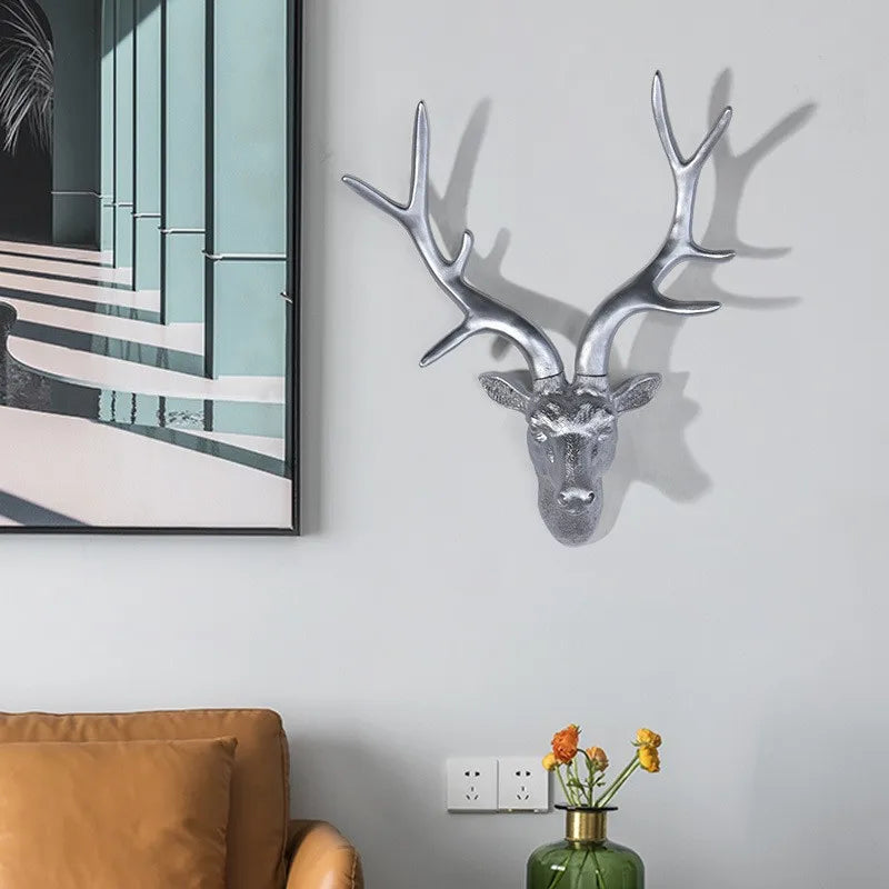 Rustikale Wanddeko Rentierkopf 3D Für Wohnzimmer 4