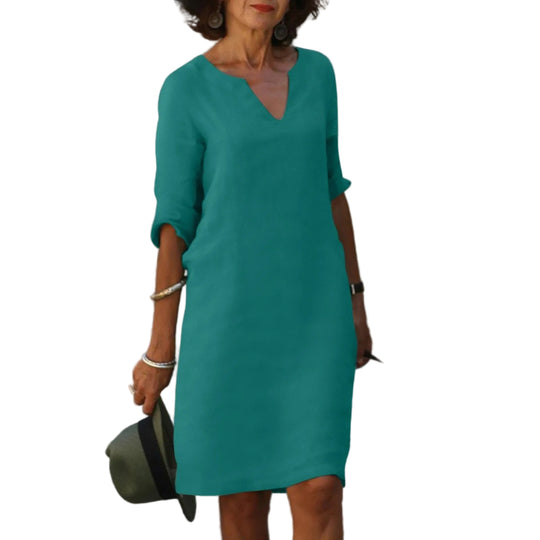 Damen Kleid Elegantes Design Leichtes Atmungsaktives Material-1