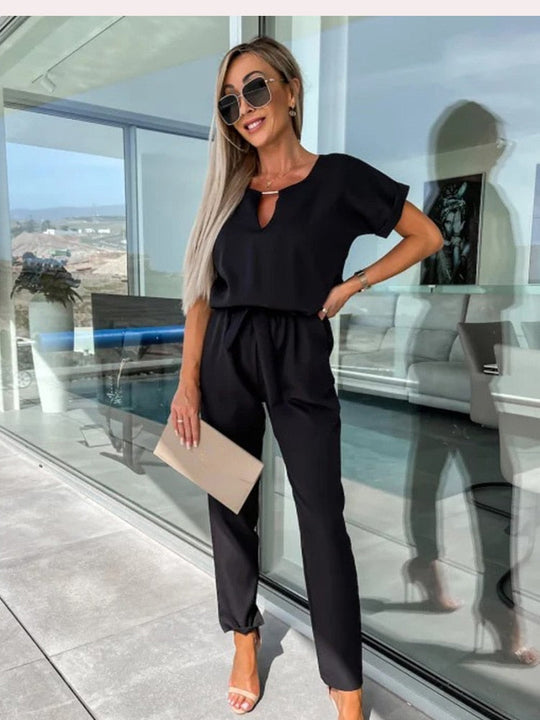Variant image for Damen Jumpsuit Elegant V-Ausschnitt Mit Elastischem Bund - Festlich &amp; Sommerlich-16
