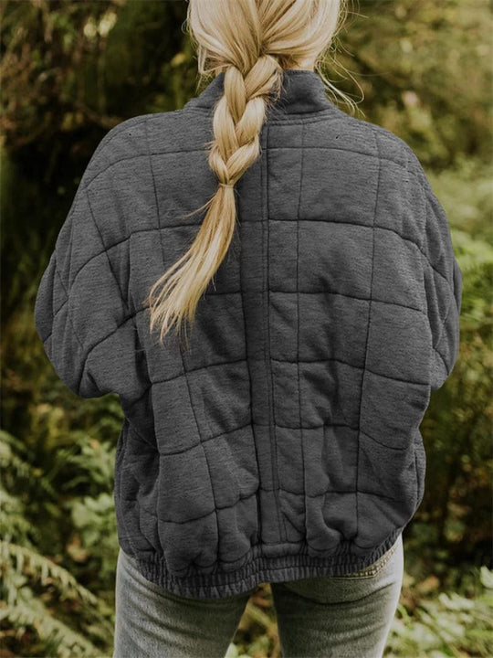 Damenjacke Winterjacke Modern Polyester-Mischung mit Fleece-Innenfutter-2