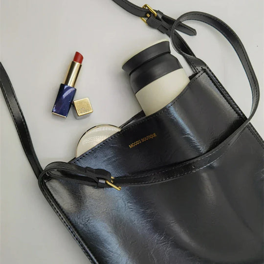 Damen Umhängetasche Modernes Design Hochglänzendes Kunstleder Crossbody Bag 3