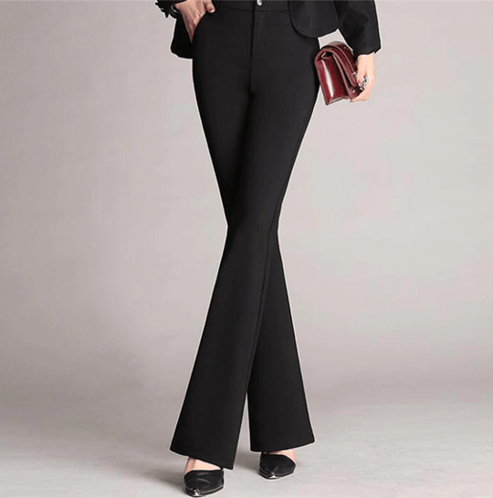 Schlanke Highwaist Schlaghosen