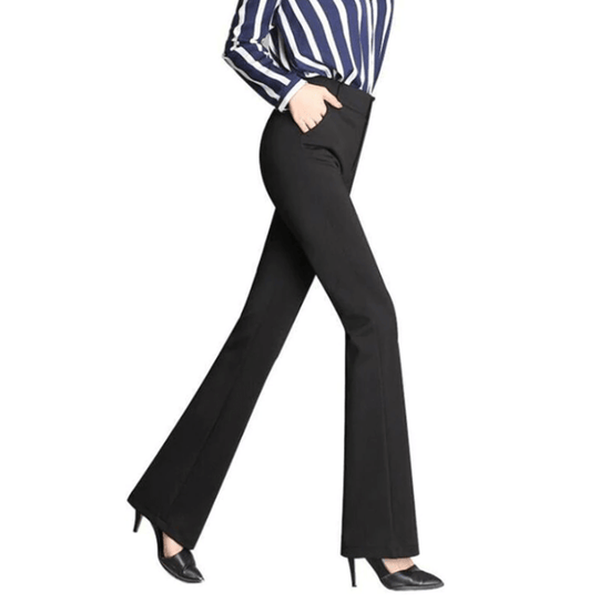 Schlanke Highwaist Schlaghosen