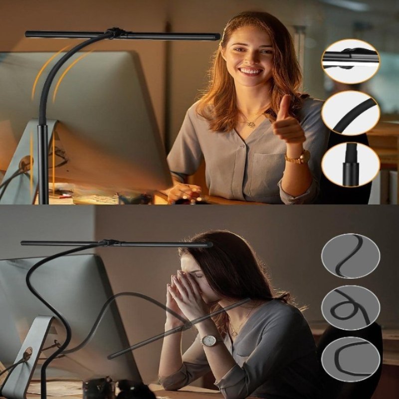 Schreibtischlampe mit flexiblem Schwanenhals für Büro und Zuhause 2