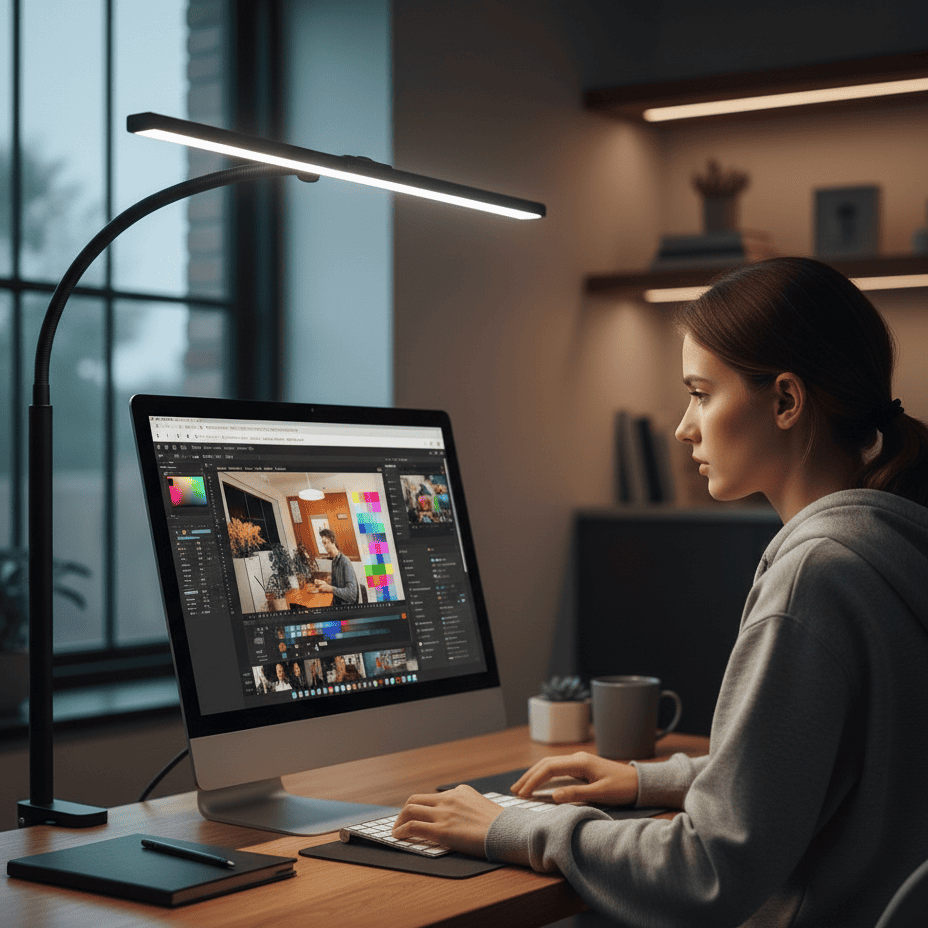 Schreibtischlampe mit flexiblem Schwanenhals für Büro und Zuhause 4