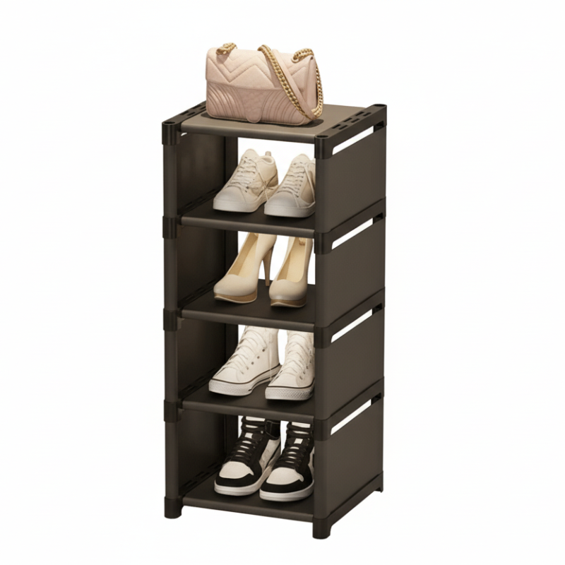 Schuhregal Schmal Stapelbar für Ecken – Platzsparende Schuhablage für Ordnung im Flur 0