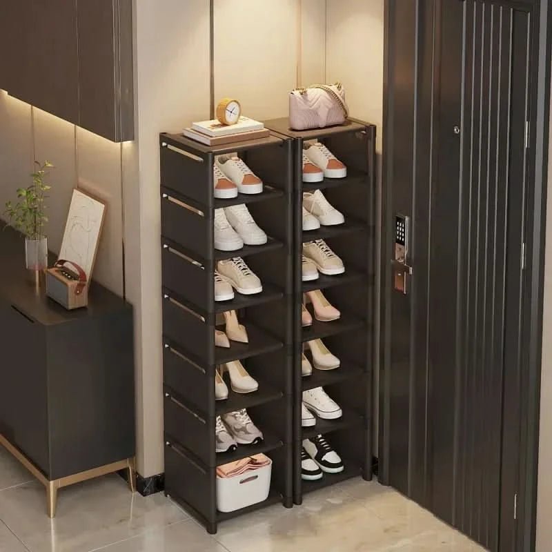 Schuhregal Schmal Stapelbar für Ecken – Platzsparende Schuhablage für Ordnung im Flur 1