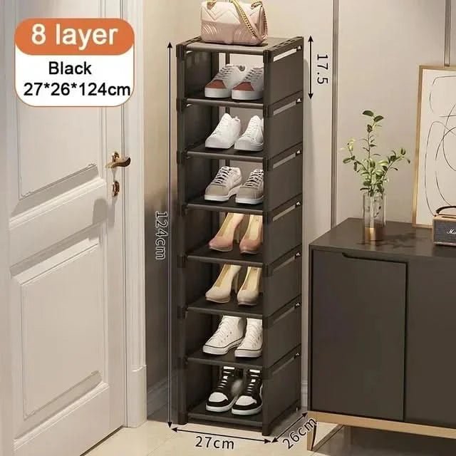 Schuhregal Schmal Stapelbar für Ecken – Platzsparende Schuhablage für Ordnung im Flur 4