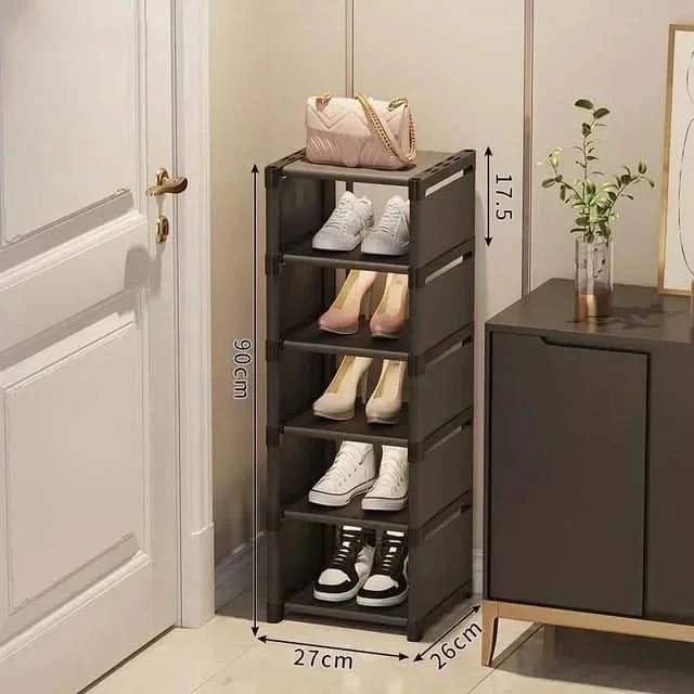 Schuhregal Schmal Stapelbar für Ecken – Platzsparende Schuhablage für Ordnung im Flur 5