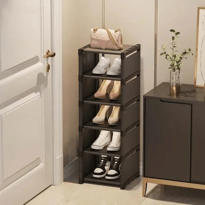 Schuhregal Schmal Stapelbar für Ecken – Platzsparende Schuhablage für Ordnung im Flur 8