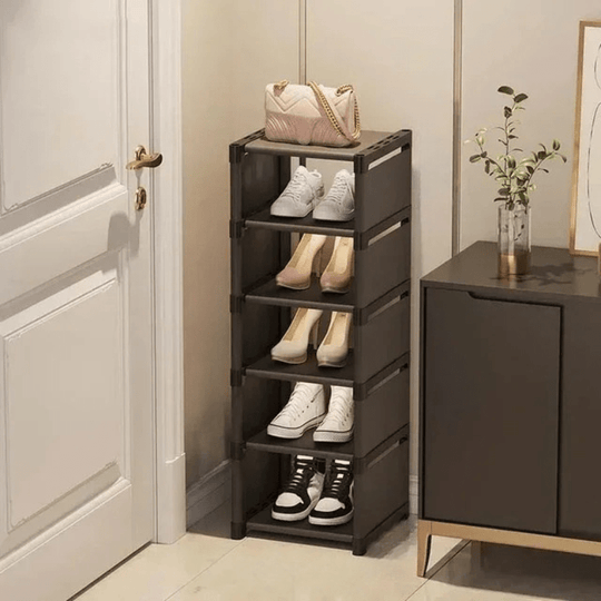 Schuhregal Schmal Stapelbar für Ecken – Platzsparende Schuhablage für Ordnung im Flur 8