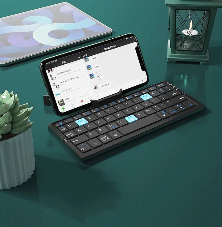 Variant image for Tragbare Kabellose Bluetooth-Tastatur Schwarz Kompakt Faltbar Hochwertiger Kunststoff-1