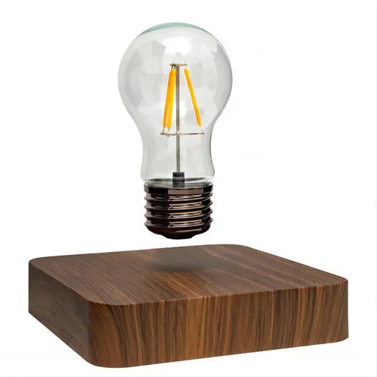 Schwebende Lampe mit Walnussholz-Basis 2