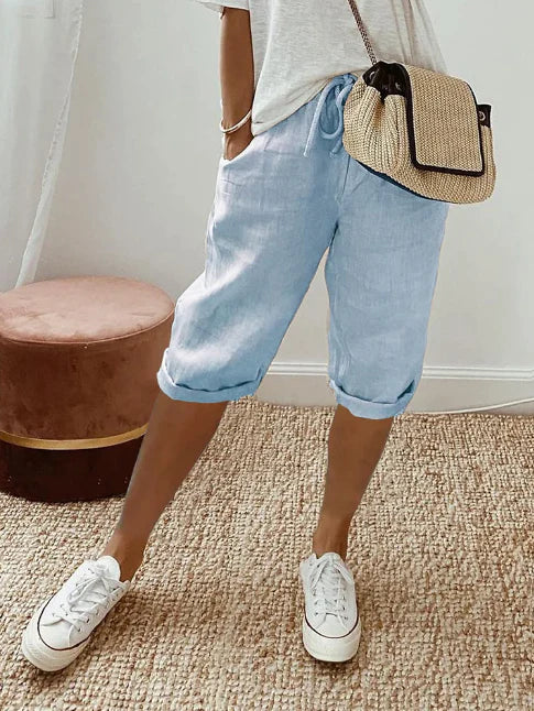 Variant image for Damen Hose Casual Praktische Seitentaschen Hochwertige Stoffhose-17