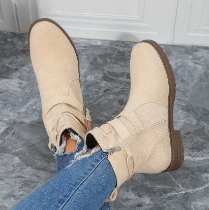 Damen Knöchelstiefel Eleganter Leder Stil für Jeden Anlass 3