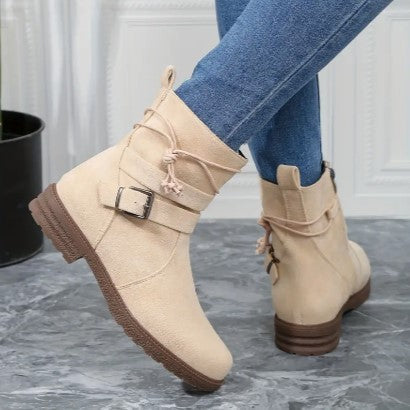 Damen Knöchelstiefel Eleganter Leder Stil für Jeden Anlass 2