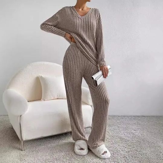 Variant image for Damen Winterset Pullover und Hose Baumwoll-Polyester-Mischung-6