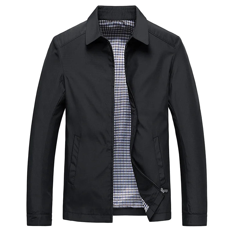 Herrenjacke Business Casual Leichte Baumwoll-Polyester-Mischung 1