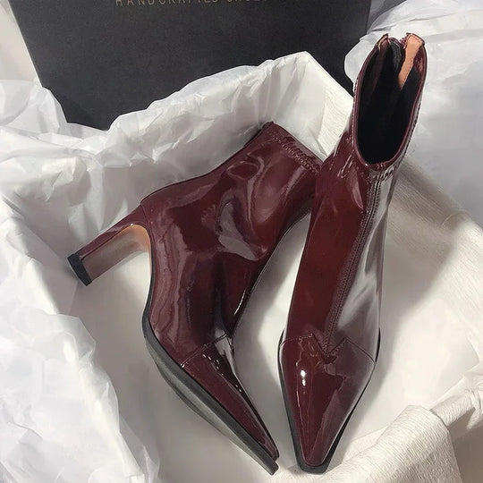 Damen Stiefel Elegant Spitz Kunstleder für Formelle und Legere Anlässe 1
