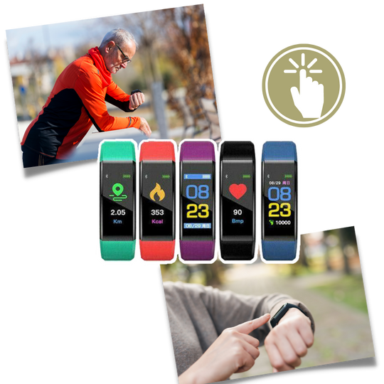 Senioren Smartwatch mit Gesundheitsmonitor und Schrittzähler 3