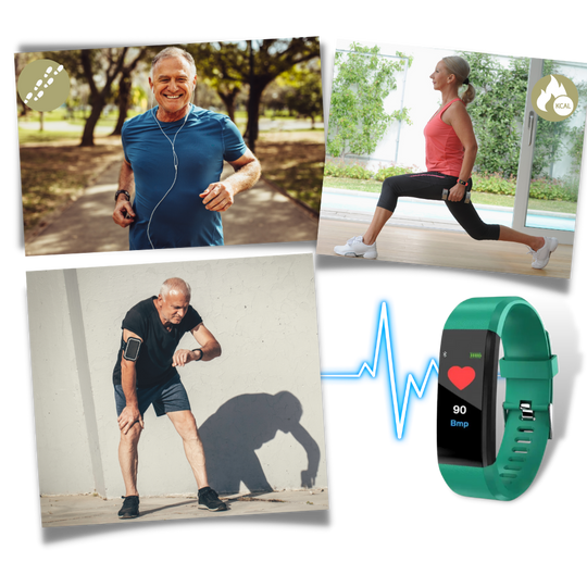 Senioren Smartwatch mit Gesundheitsmonitor und Schrittzähler 4