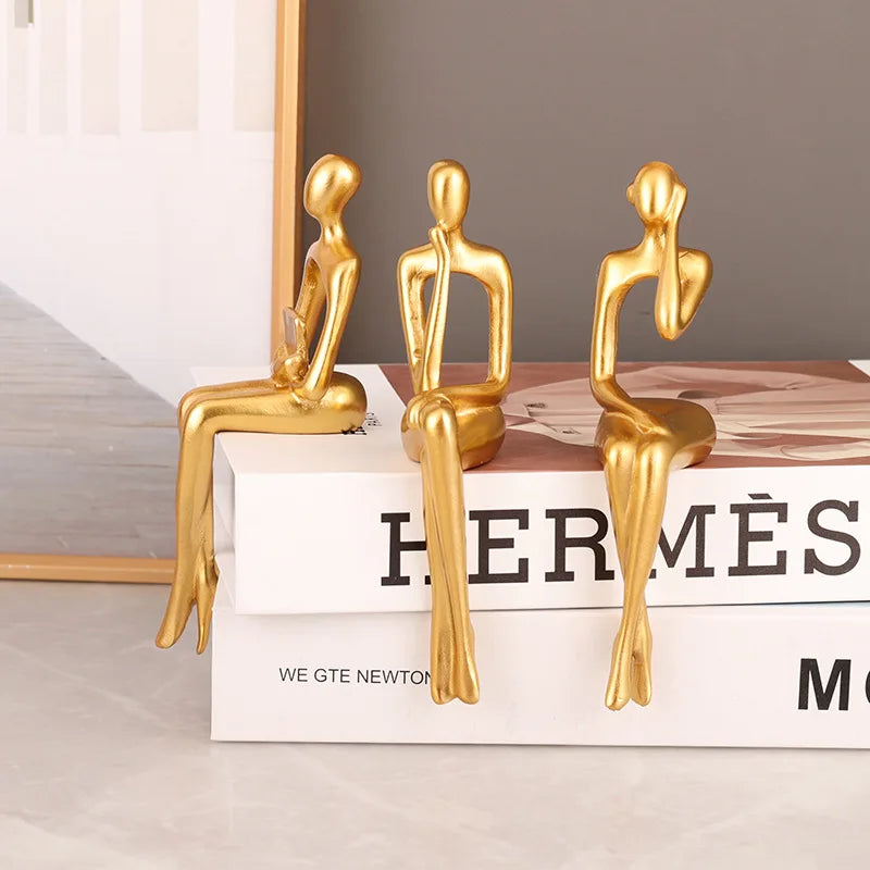 Set mit 3 abstrakten Figuren für moderne Bürodekoration 3