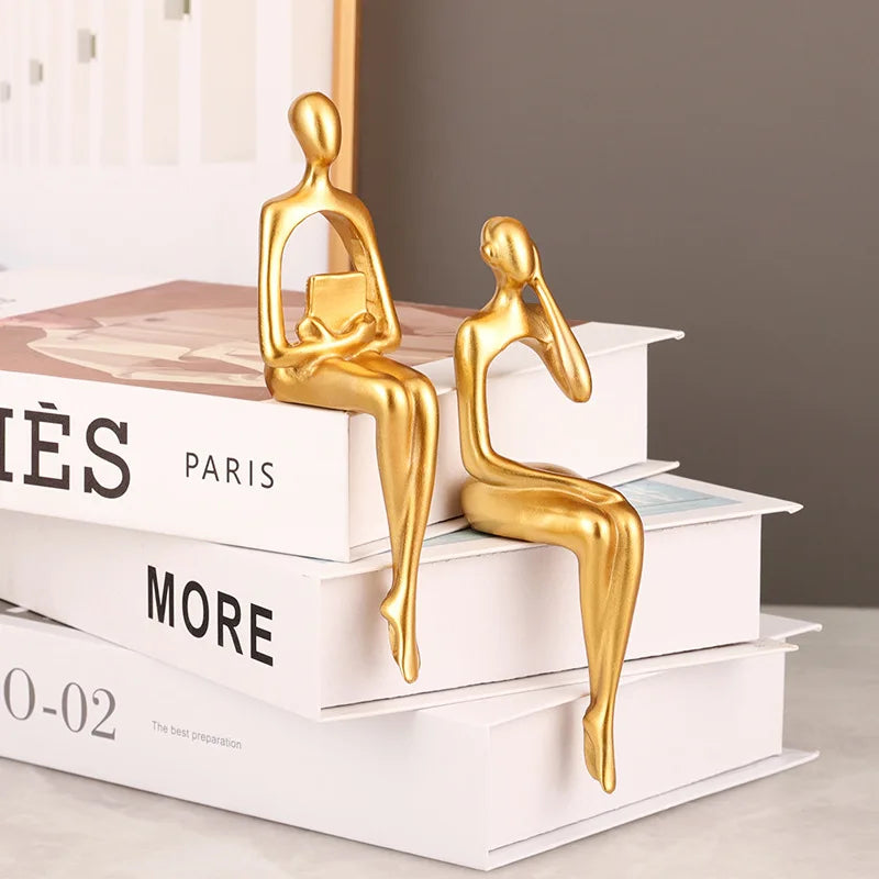 Set mit 3 abstrakten Figuren für moderne Bürodekoration 4