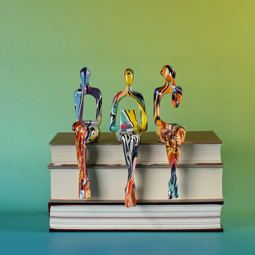 Set mit 3 abstrakten Figuren für moderne Bürodekoration 5