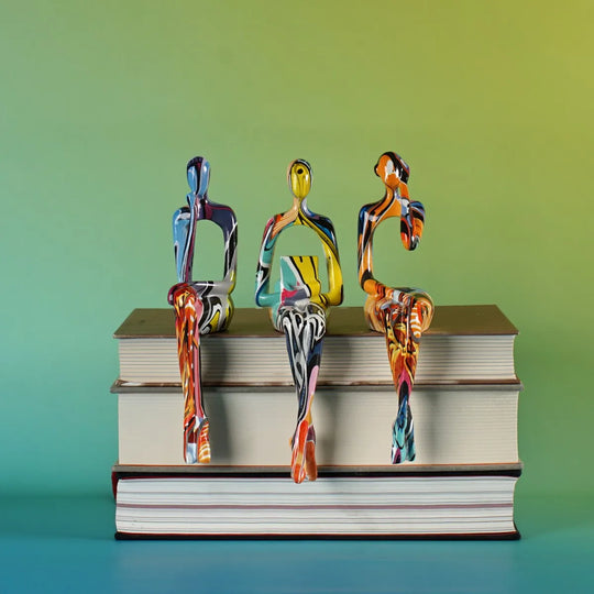 Set mit 3 abstrakten Figuren für moderne Bürodekoration 5