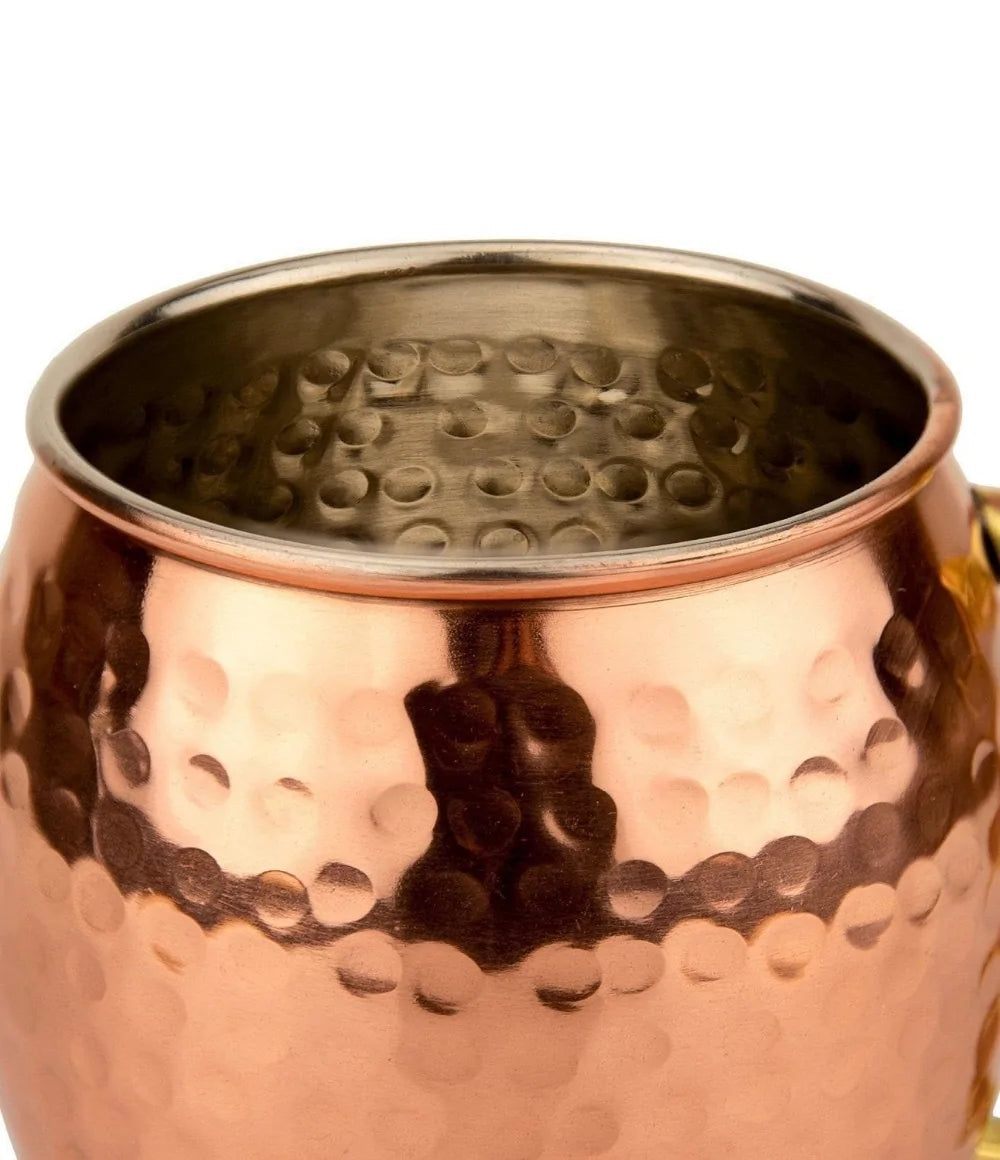 Set von Kupferbechern für Kalte Getränke – Gehämmertes Design für Cocktails und Erfrischungsgetränke 2