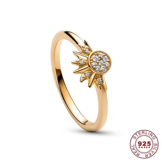 Silberring mit Mond- und Sonnendesign 4