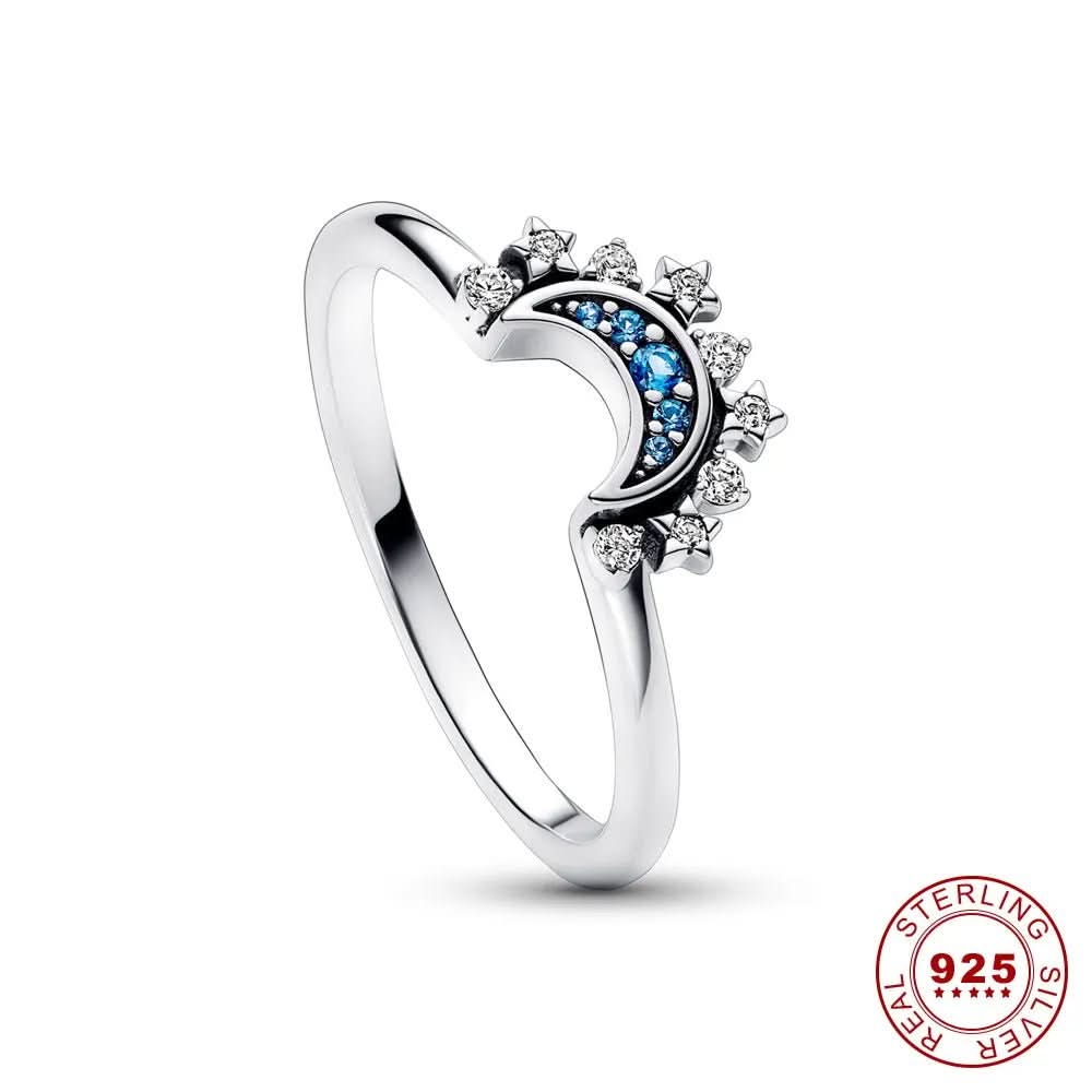 Silberring mit Mond- und Sonnendesign 5