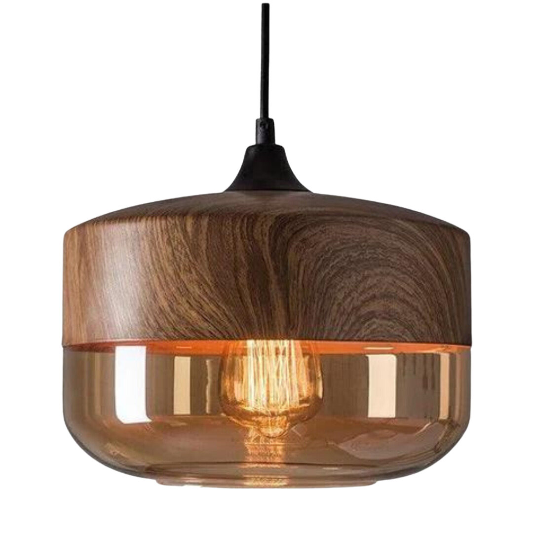 Skandinavische Deckenleuchte Holz Design 1