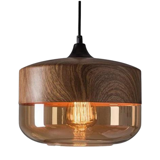 Skandinavische Deckenleuchte Holz Design 1