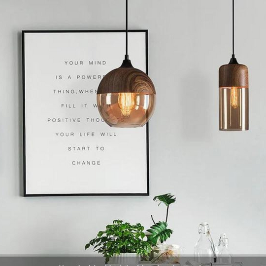 Skandinavische Deckenleuchte Holz Design 7