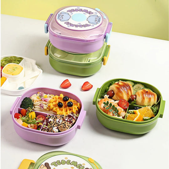 Snackbox mit mehreren Fächern und kindgerechtem Design 1