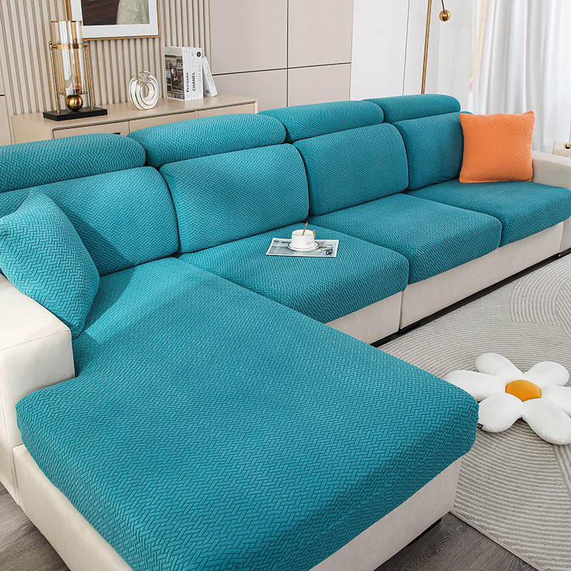 Sofabezug Rundum-Stretch für Kissenformen – Bequemer Couchbezug für Wohnzimmer und Schlafzimmer 10