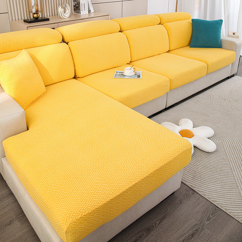 Sofabezug Rundum-Stretch für Kissenformen – Bequemer Couchbezug für Wohnzimmer und Schlafzimmer 9