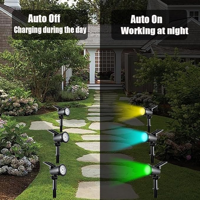 Solar Gartenleuchte Wetterfest LED Spotlights Für Stimmungsvolle Beleuchtung Im Garten 6