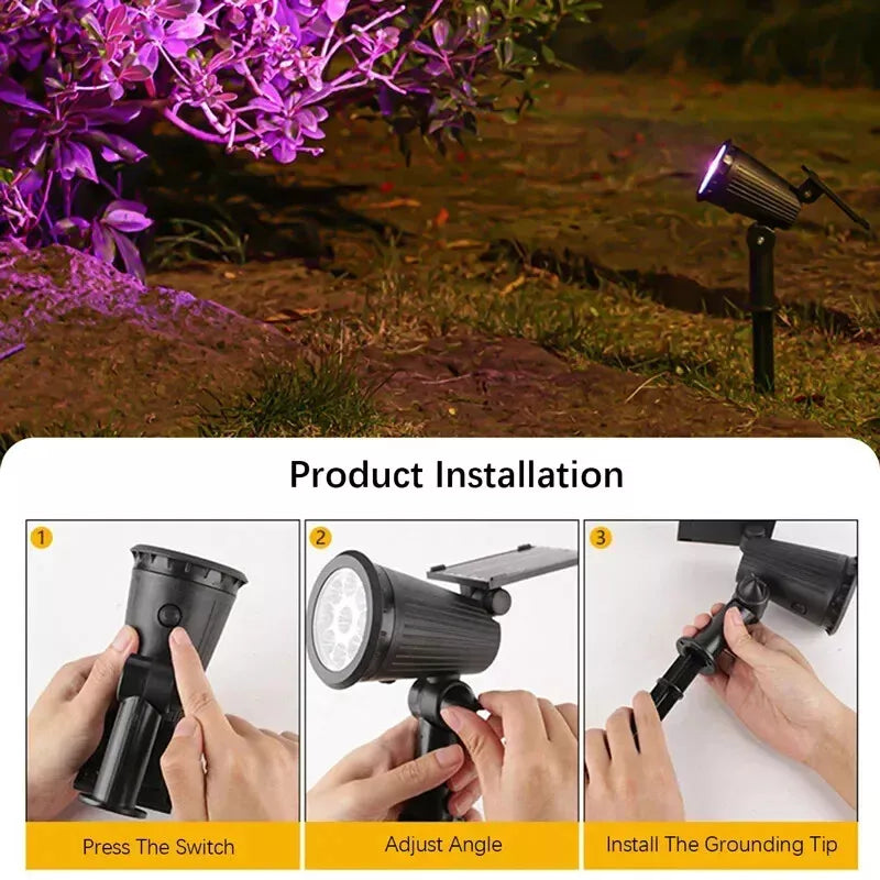 Solar Gartenleuchte Wetterfest LED Spotlights Für Stimmungsvolle Beleuchtung Im Garten 8