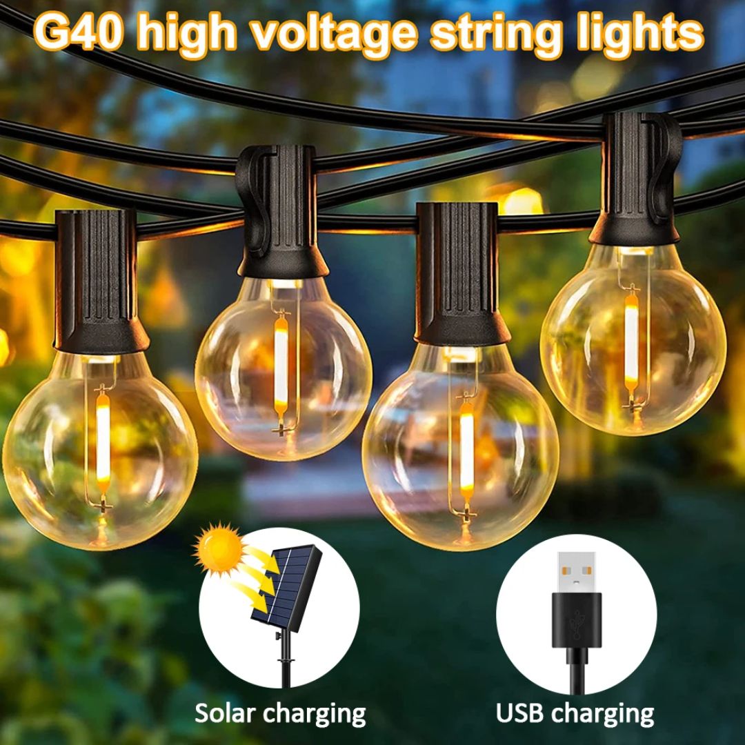 Solar Lichterkette Außen Wasserdicht für Gartenpartys und Romantische Abende 5
