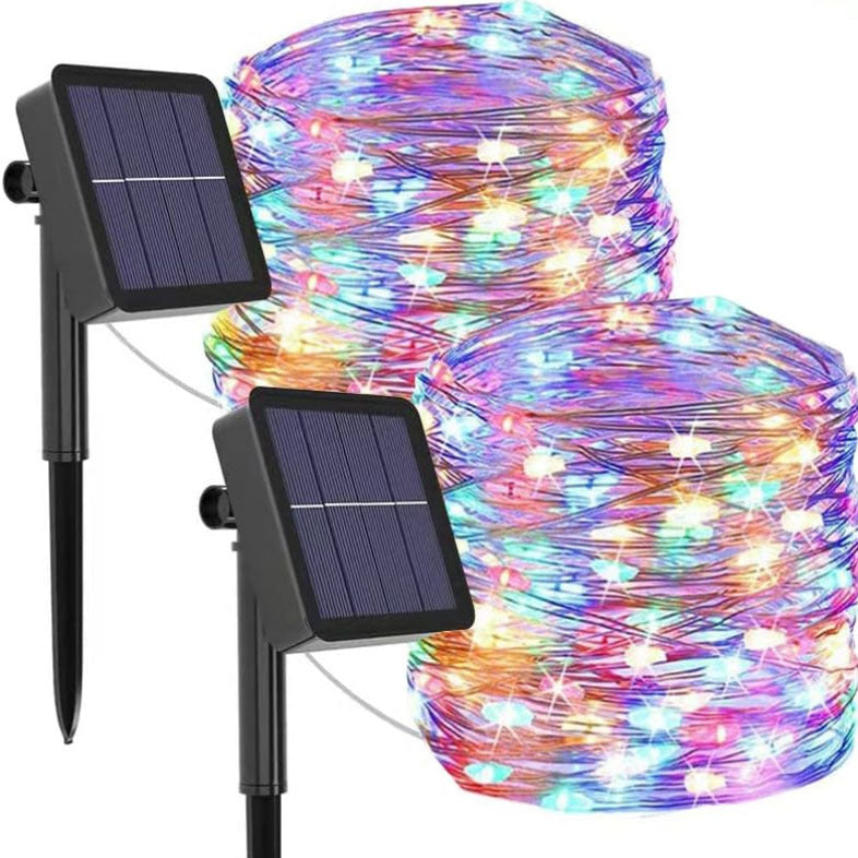 Solar Lichterkette Outdoor Wasserfest für Stimmungsvolle Beleuchtung im Garten 10