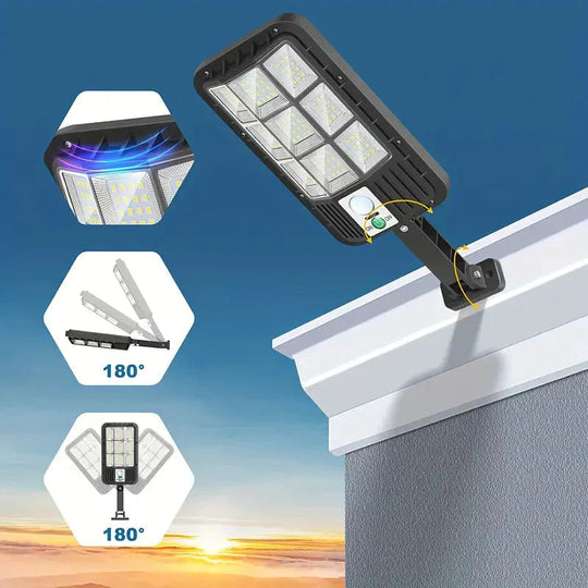 Solarbetriebene Außenleuchte mit Bewegungsmelder und 5000 Lumen 0