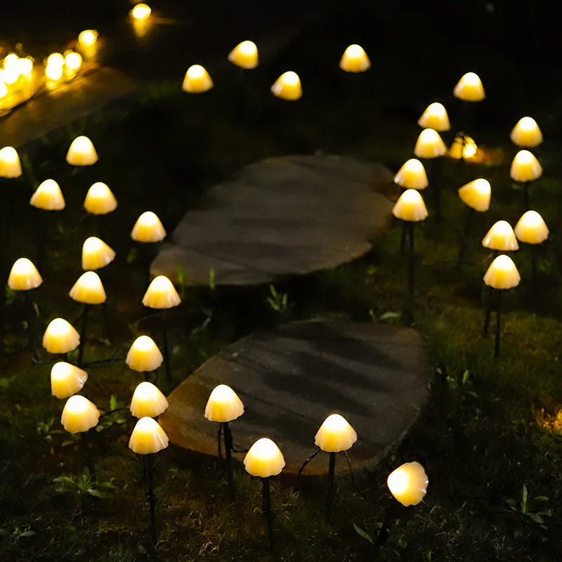 Solarbetriebene Gartenlampe im Pilzdesign für Außenbereich 1