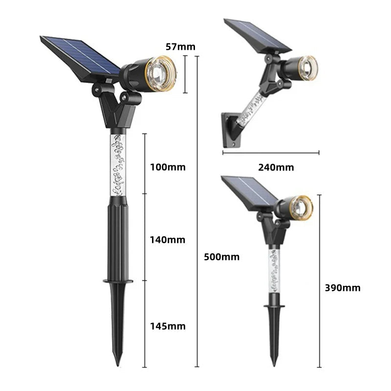 Solarbetriebene LED-Gartenstrahler für Außenbereiche 2