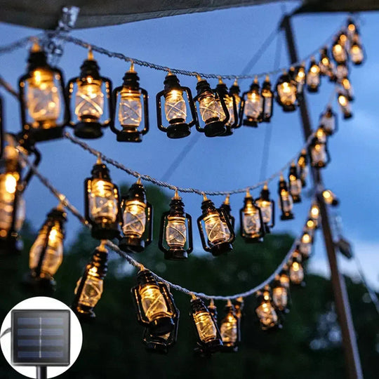 Solarbetriebene LED-Lichterkette mit Flammeneffekt für Außenbereich 3